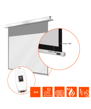 CELEXON Deckeneinbau Pro+ Deckeneinbauleinwand, Bilddiagonale (cm): 225 cm