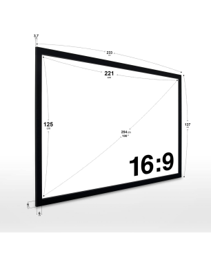 ESMART Professional MIRALE Akustik-Rahmen 221 x 125 cm (100") 16:9 Rahmen-Leinwand