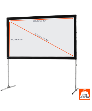 CELEXON Mobil Expert Faltrahmenleinwand, Bildhöhe: 114 cm