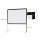 CELEXON Mobil Expert Faltrahmenleinwand, Bildbreite: 203 cm