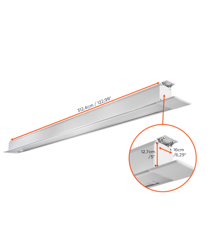 CELEXON Deckeneinbau Pro+ Deckeneinbauleinwand, Bildhöhe: 158 cm