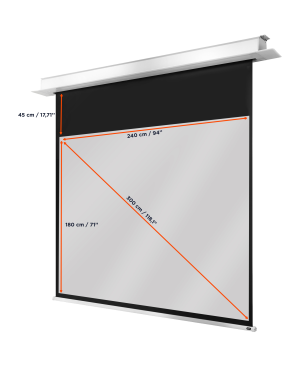 CELEXON Deckeneinbau Pro+ Deckeneinbauleinwand, Bilddiagonale (cm): 300 cm