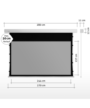 ESMART Expert XTS 244 x 137 cm (110") 16:9 GRAU Tension-Leinwand