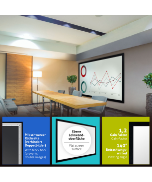 ESMART Professional MIRALE 400 x 225 cm (180") 16:9 Rahmen-Leinwand