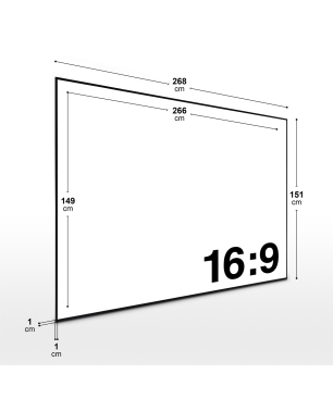 ESMART Expert UKD Akustik-Rahmen 266 x 149 cm (120") 16:9 Rahmen-Leinwand