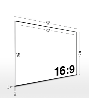 ESMART Expert UKD Akustik-Rahmen 244 x 137 cm (110") 16:9 Rahmen-Leinwand
