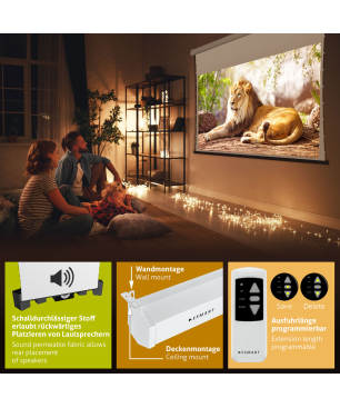 ESMART Professionel TATENSO Akustik 221 x 125 cm (100") 16:9 Tension-Leinwand