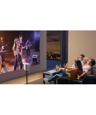 EMOTN N1 Netflix Weiß Beamer(Full-HD, 500 ANSI-Lumen)