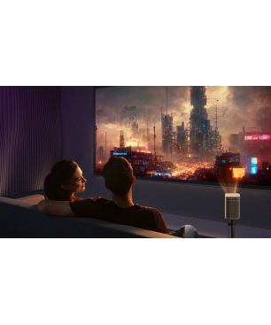 EMOTN N1 Netflix Weiß Beamer(Full-HD, 500 ANSI-Lumen)