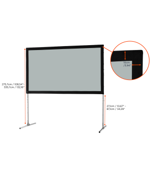 CELEXON Mobil Expert Faltrahmenleinwand, Bildbreite: 406 cm