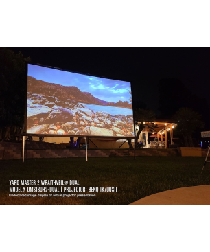 ELITE SCREENS YARD MASTER 216:9 / WraithVeil-Dual (Projektion von vorne & hinten) / 399 x 224 Beamer Leinwand
