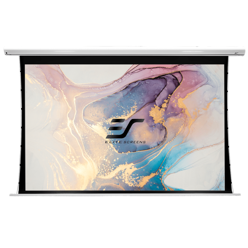 ELITE SCREENS SAKER TAB TENSIONSchwarz / MaxWhite FG / 222 x 125 (16:9)(Vorlauf 60cm) Beamer Leinwand