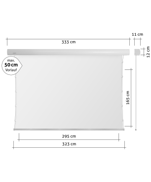ESMART Expert XTS 295 x 165 cm (133") 16:9 AKUSTIK Tension-Leinwand