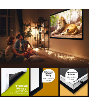 ESMART Professional MIRALE 266 x 149 cm (120") 16:9 Rahmen-Leinwand