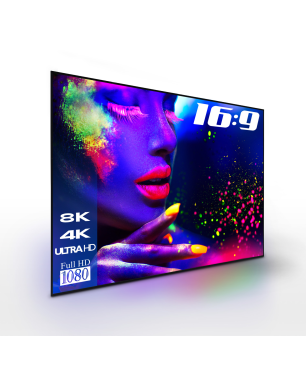 ESMART Expert UKD Tageslicht GRAU 221 x 125 cm (100") 16:9 Rahmen-Leinwand