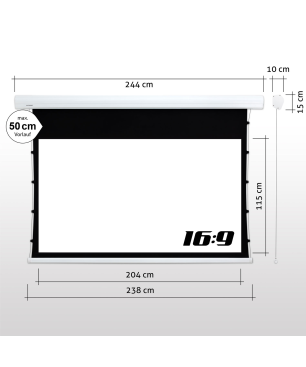 ESMART Expert XTR AKUSTIK 204 x 115 cm (92") 16:9 Tension-Leinwand