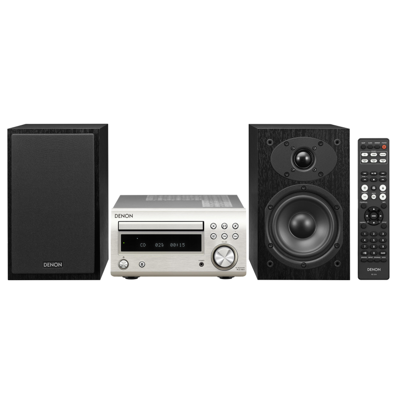 DENON D-M 41 SILBER/SCHWARZ Kompaktanlage (Premium-Silber/Schwarz)