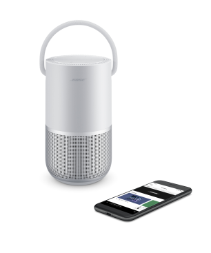 BOSE Portable Home Speaker Lautsprecher App-steuerbar, Bluetooth, Silber