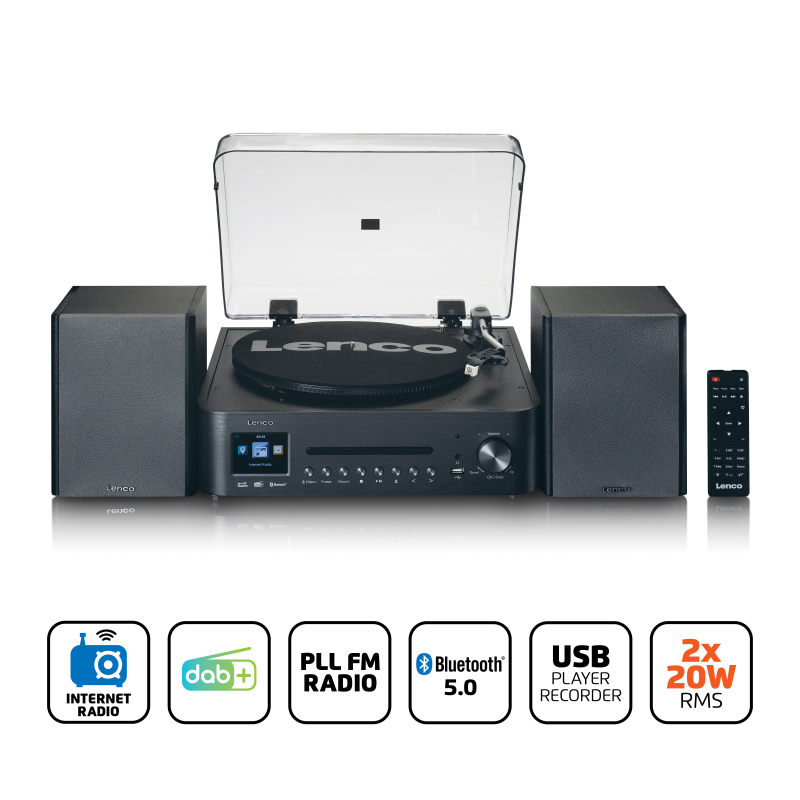 LENCO MC-460BK Musikcenter (Schwarz)