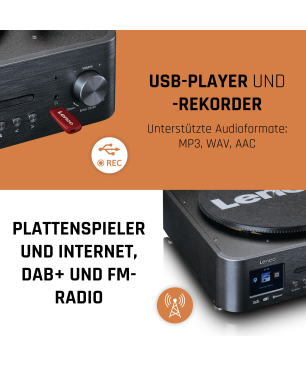LENCO MC-460BK Musikcenter (Schwarz)