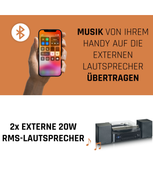 LENCO MC-460BK Musikcenter (Schwarz)