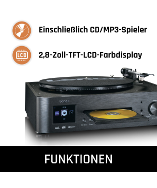 LENCO MC-460BK Musikcenter (Schwarz)