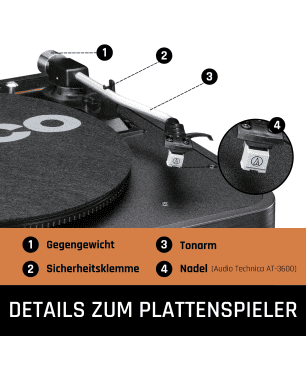 LENCO MC-460BK Musikcenter (Schwarz)