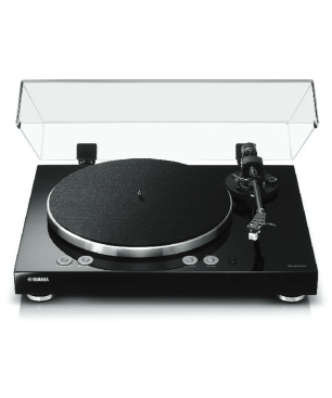 YAMAHA MUSICCAST VINYL 500 SCHWARZ Plattenspieler Hochglanz lackiert Schwarz