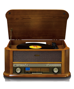 LENCO TCD-2550 - FM-Radio,USB,CD- und Kassettenspieler - Plattenspieler Holz