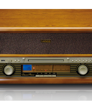 LENCO TCD-2550 - FM-Radio,USB,CD- und Kassettenspieler - Plattenspieler Holz