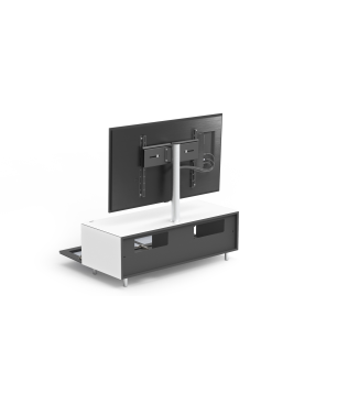 JUST BY SPECTRAL TV-Soundbar-Lowboard mit Soundbar-Ablage und TV-Halterung VESA600. JRL 1104T. Breite 111cm. Snow. TV-Soundbar