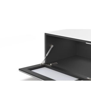 JUST BY SPECTRAL TV-Soundbar-Lowboard mit Soundbar-Ablage und TV-Halterung VESA600. JRL 1104T. Breite 111cm. Snow. TV-Soundbar