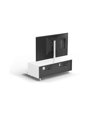 JUST BY SPECTRAL TV-Lowboard JRL 1100T mit TV-Halterung VESA400. Breite 111cm. Snow. TV-Lowboard
