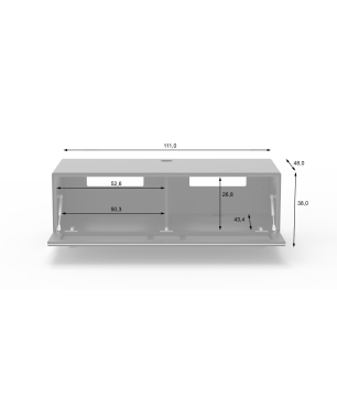JUST BY SPECTRAL Lowboard für TV bis 86''. Just.Lima JRL2000T-SNG. Breite 200cm. Snow. TV-Lowboard