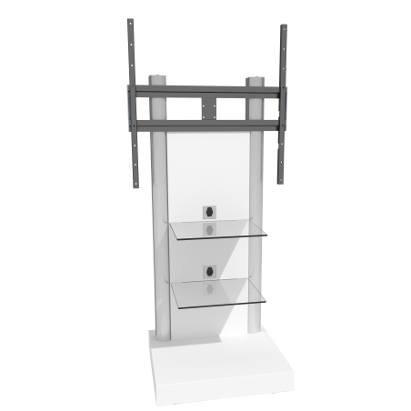 VCM ProStand XL TV-Standfuß Weißlack/Klarglas