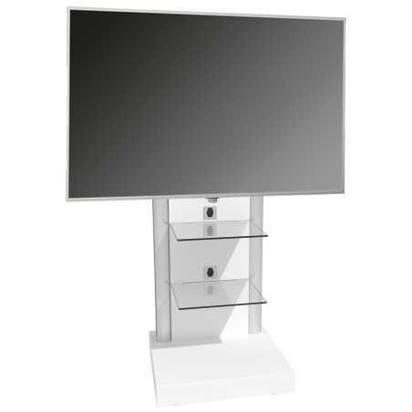 VCM ProStand XL TV-Standfuß Weißlack/Klarglas