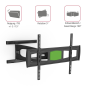 HAMA 108751 TV-WH,FM,3-ST,SW,2-ARM Wandhalterung, Schwarz HAMA 108751 TV-WH,FM,3-ST,SW,2-ARM Wandhalterung, Schwarz