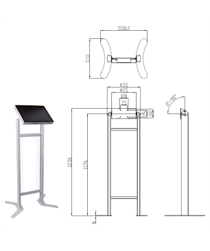 ROLINE Digital Signage Stand, Marketing Monitorständer
