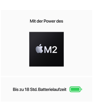 APPLE MacBook Air (2022), MLXW3D/A, Notebook mit 13,6 Zoll Display, Apple M2 Prozessor, 8 GB RAM, 256 GB SSD, Space Grau