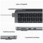APPLE MacBook Air (2022), MLXW3D/A, Notebook mit 13,6 Zoll Display, Apple M2 Prozessor, 8 GB RAM, 256 GB SSD, Space Grau