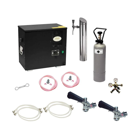 ICH-ZAPFE Set Zapfanlage, AS- 40, 2- ltg, Untertheke - Zapfkopf: ohne, 1 x Druckminderer 2-leitig