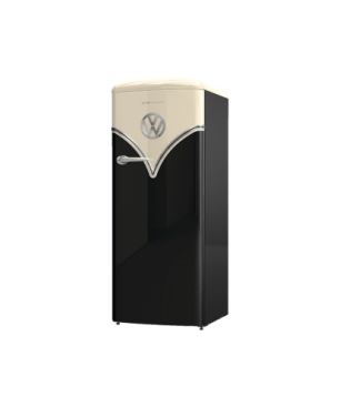 GORENJE OBRB 153 BK Retro Special Edition Kühlschrank (E, 1540 mm hoch, Schwarz)