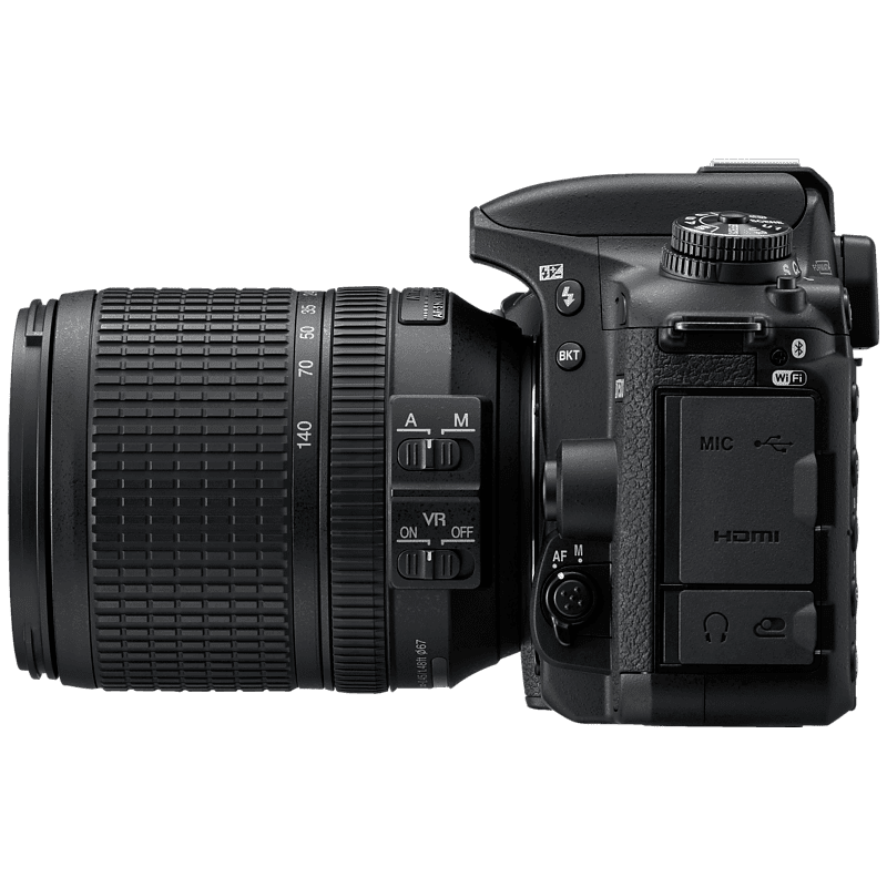 KON D7500 Kit Spiegelreflexkamera, 20,9 Megapixel, 18-140 mm Objektiv (AF-S, DX, ED, VR), Touchscreen Display, WLAN, Schwarz