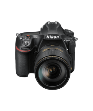NIKON D850 Kit Spiegelreflexkamera, 45,7 Megapixel, 24-120 mm Objektiv (AF-S, ED, VC), Touchscreen Display, WLAN, Schwarz