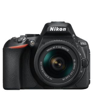 NIKON D5600 Kit Spiegelreflexkamera, 24,2 Megapixel, 18-55 mm Objektiv (AF-P, DX, VR), Touchscreen Display, WLAN, Schwarz