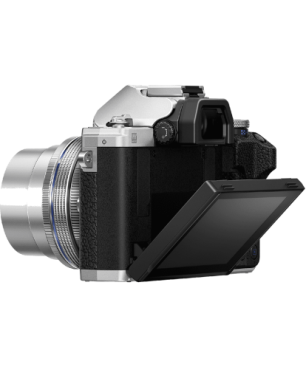 OLYMPUS OM-D E-M10 Mark IV Pancake Kit, 14-42mm F3.5-5.6, kompakte Selfie Systemkamera , 7,6 cm Display Touchscreen, WLAN