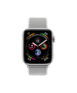 APPLE Watch Series 4 (GPS + Cellular) 40 mm Smartwatch Edelstahl Milanaise, 130-200 mm, Armband: Silber, Gehäuse: Silber