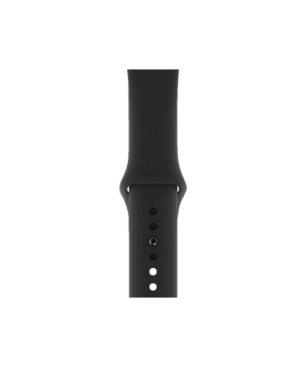 APPLE Watch Series 4 (GPS + Cellular) 44mm Smartwatch Aluminium Kunststoff, 140-210 mm, Armband: Schwarz, Gehäuse: Dunkelgrau