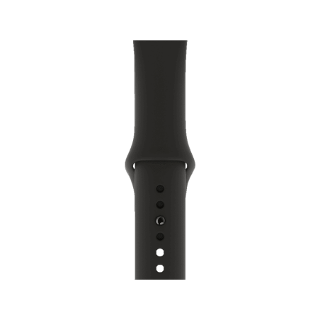 APPLE Watch Series 4 (GPS + Cellular) 44mm Smartwatch Aluminium Kunststoff, 140-210 mm, Armband: Schwarz, Gehäuse: Dunkelgrau