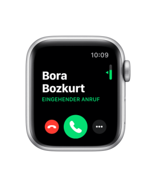 APPLE Watch Nike Series 5 40mm Smartwatch Aluminium Fluorelastomer, 130 - 200 mm, Armband:  Gehäuse: Silber